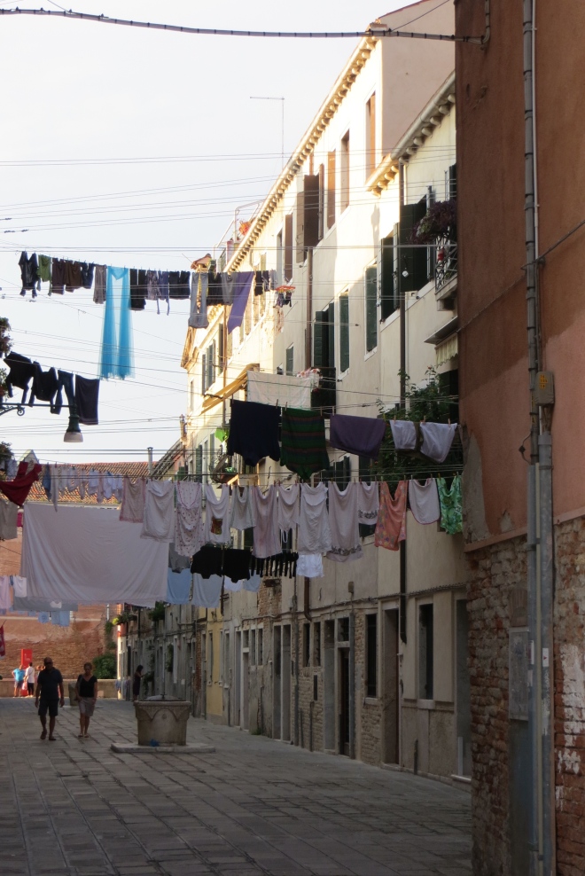 even in Venice, the laundry must be done